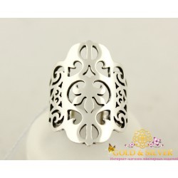 Серебряное женское кольцо без камней 1345